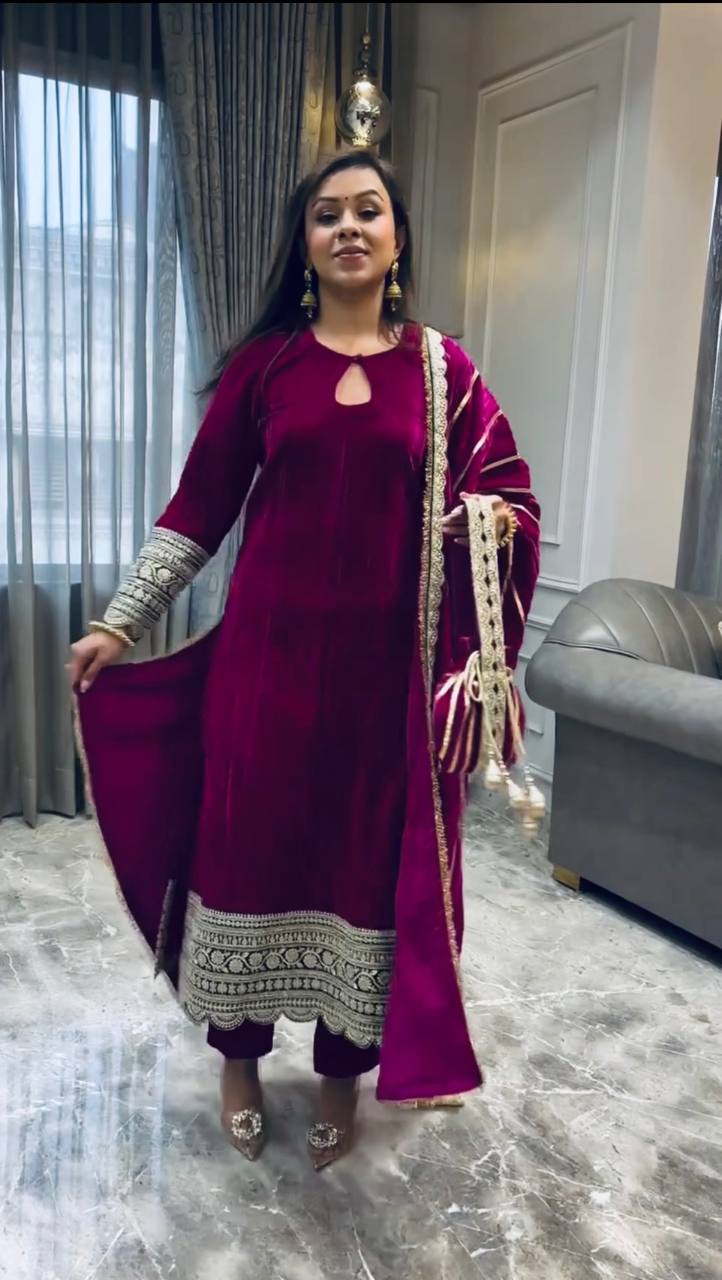 Editorial Jewel-Tone Plush Silk Ensemble